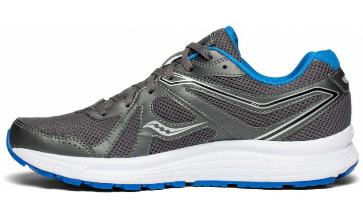 Saucony Mens Grid Cohesion 11 Runners Sneakers Running Shoes - Charcoal/Blue