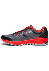 Saucony Mens Peregrine 8 Trail Hiking Shoes Runners Running Sneakers - Black/Red