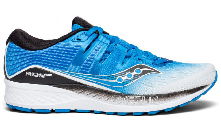 Saucony Mens RIDE ISO Sneakers Runners Running Shoes - White/Black/Blue