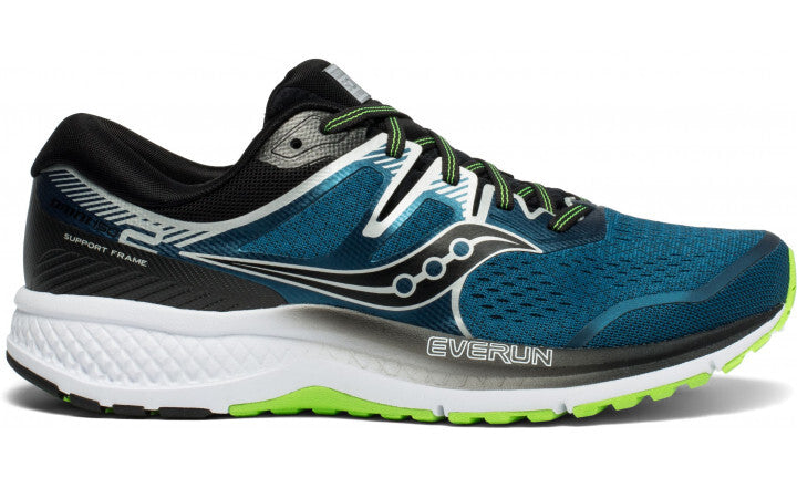 Saucony Mens OMNI ISO 2 Shoes Sneakers Runners Running - Blue/Silver