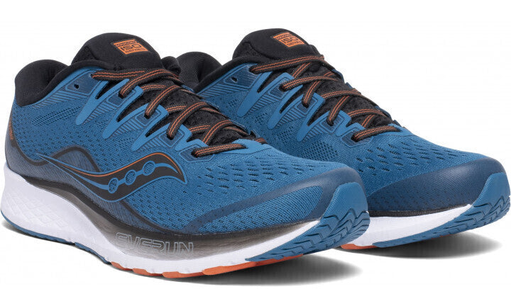 Saucony Mens RIDE ISO 2 Sneakers Runners Running Shoes - Blue/Black