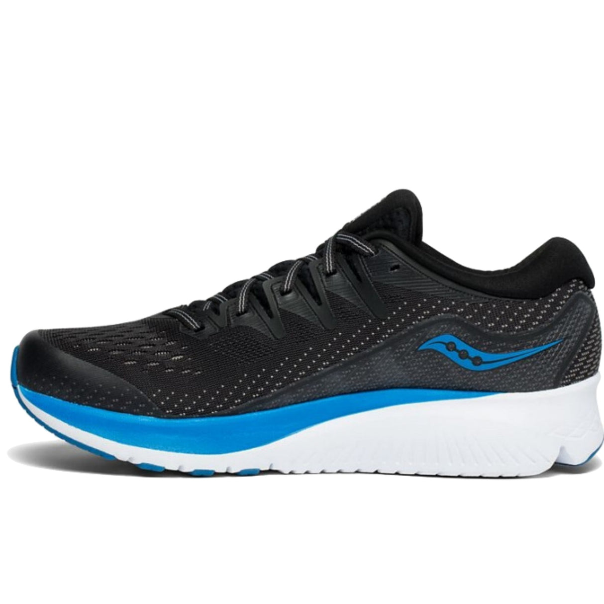 Saucony Mens Ride ISO 2 Sneakers Runners Running Shoes - Black/Blue