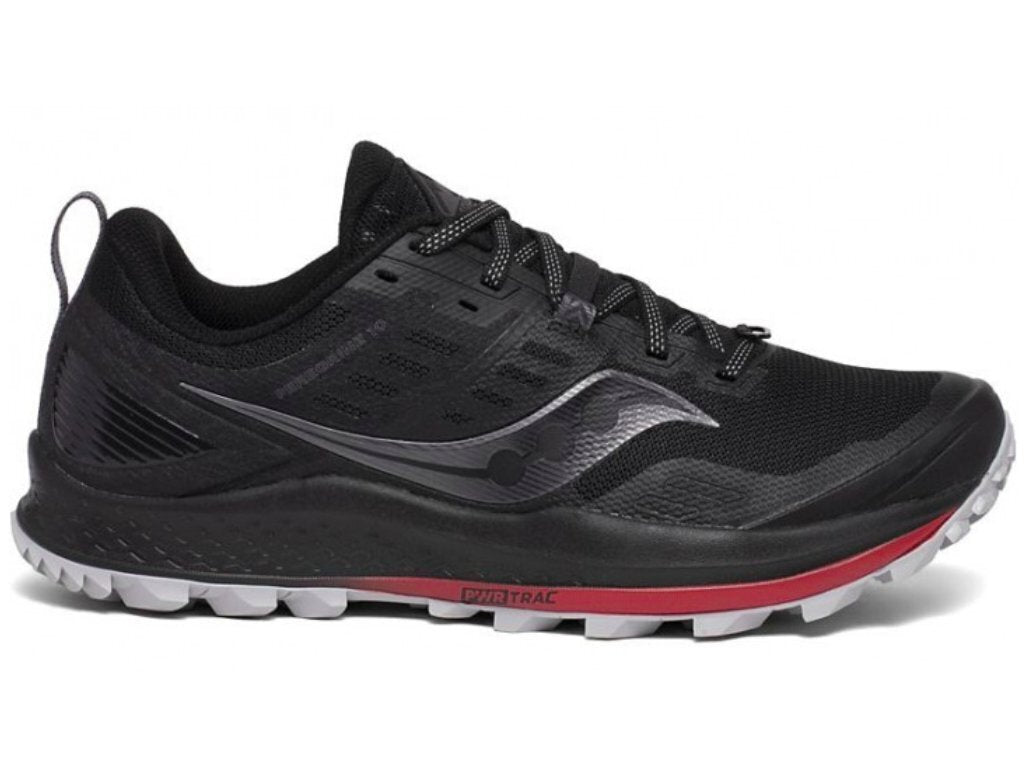 Saucony Mens Peregrine WIDE Running Shoe - Black/Red