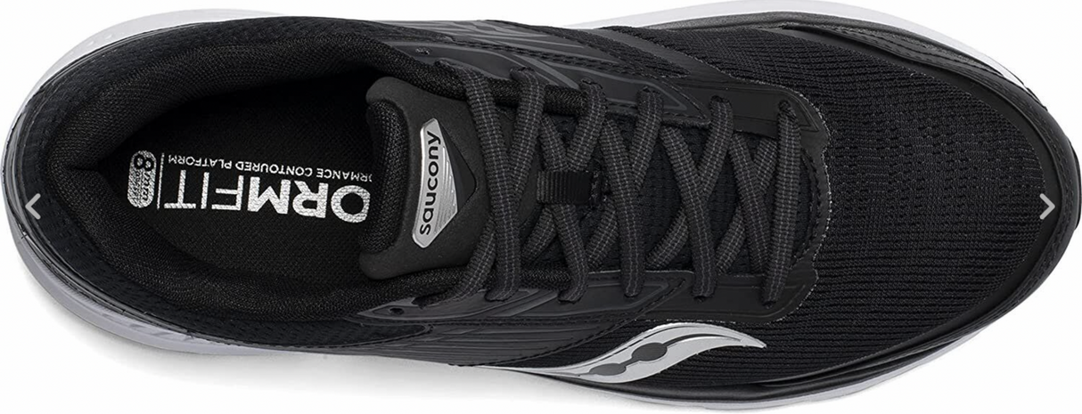 Saucony Mens Echelon 8 Wide Shoes Running Athletic Sneakers - Black/White