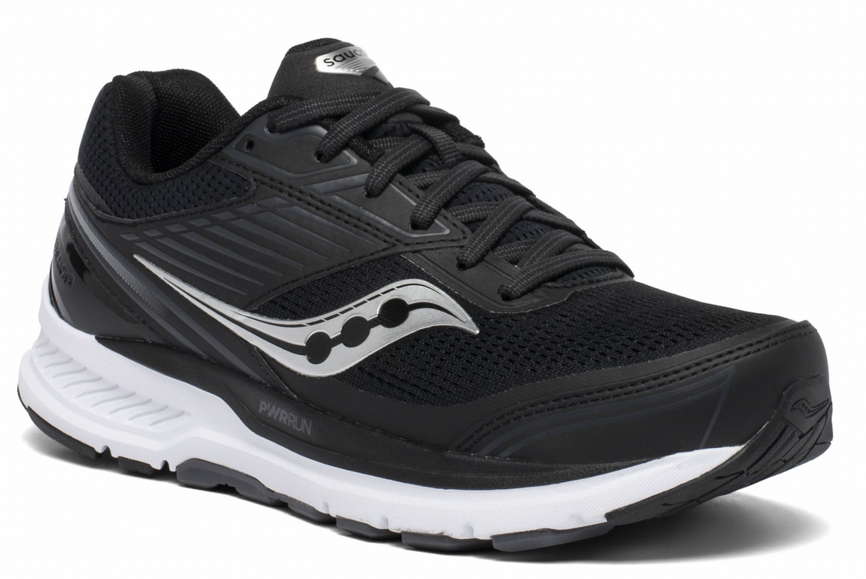 Saucony Mens Echelon 8 Wide Shoes Running Athletic Sneakers - Black/White