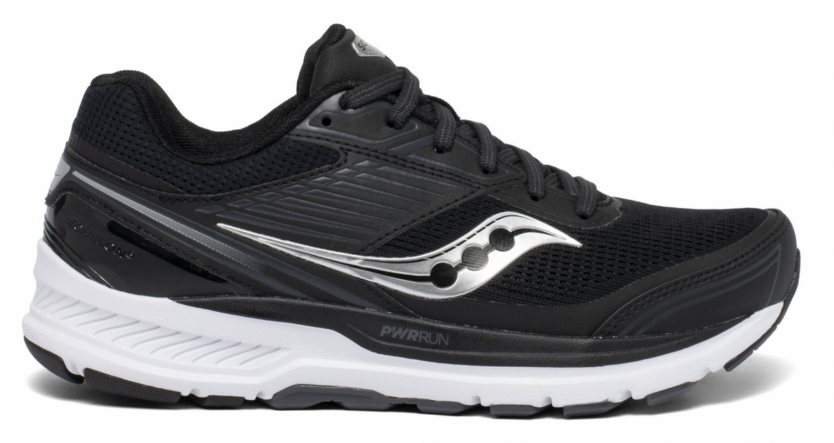 Saucony Mens Echelon 8 Wide Shoes Running Athletic Sneakers - Black/White