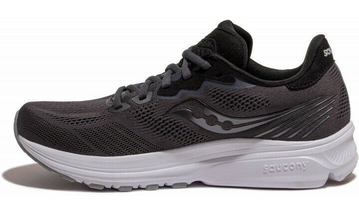 Saucony Mens Ride 14 Shoes Runners Athletic Sneakers Running - Charcoal/Black