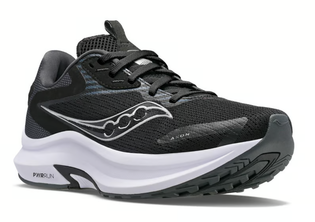 Saucony Mens Axon Sneakers Runners Athletic Running Shoes - Black/White