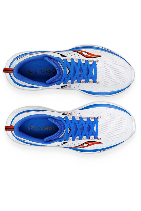 Saucony Mens Ride 17 (D) Shoes Sneakers Runners Running in White/Cobalt