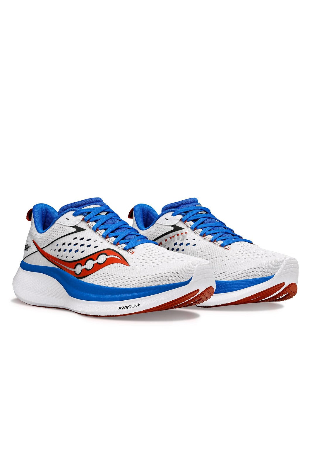 Saucony Mens Ride 17 (D) Shoes Sneakers Runners Running in White/Cobalt