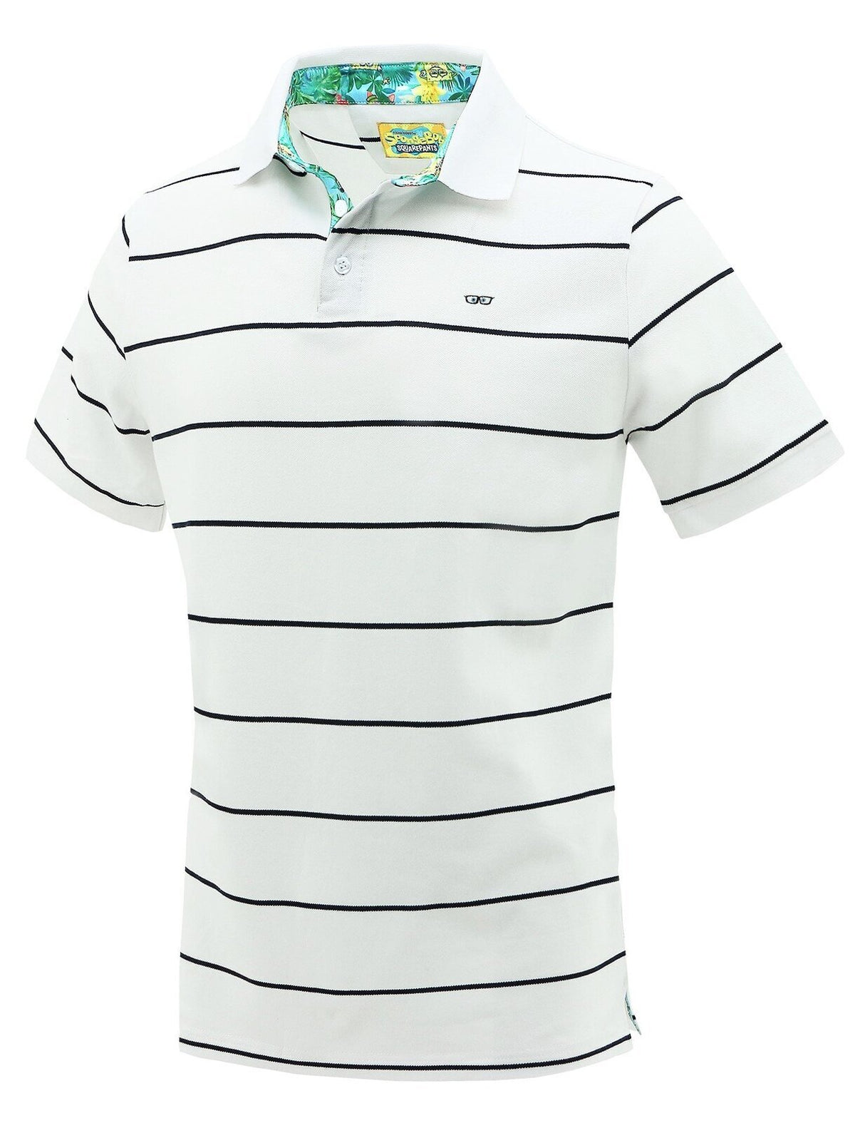 SpongeBob Squarepants Mens Polo Shirt - White Stripe