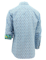 SpongeBob Squarepants Mens Long Sleeve Shirt Hawaiian - Floral Print