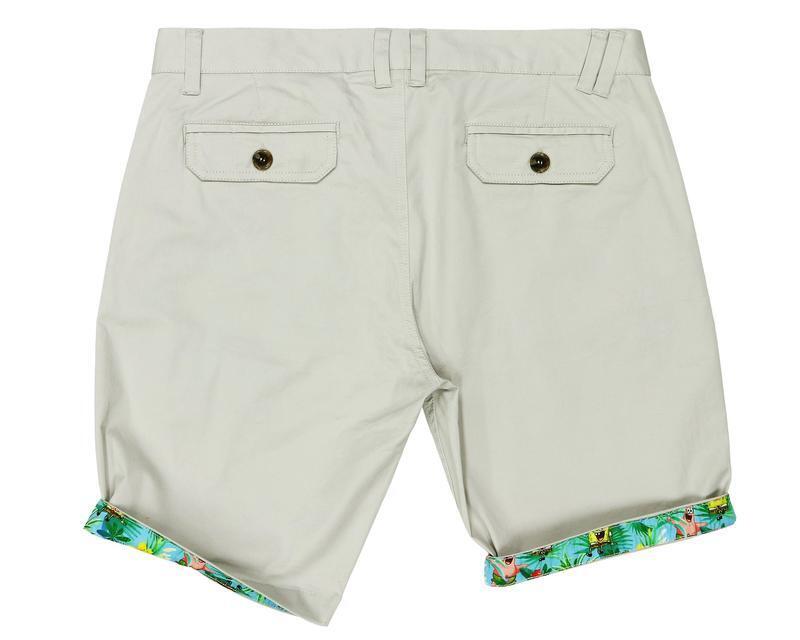 SpongeBob Squarepants Mens Hawaiian Shorts Summer - Grey