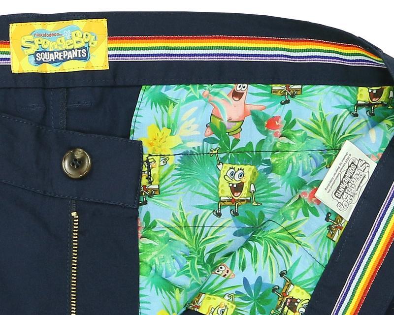 SpongeBob Squarepants Mens Cotton Shorts - Navy