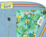 Spongebob Squarepants Mens Summer Shorts Cotton - Light Blue