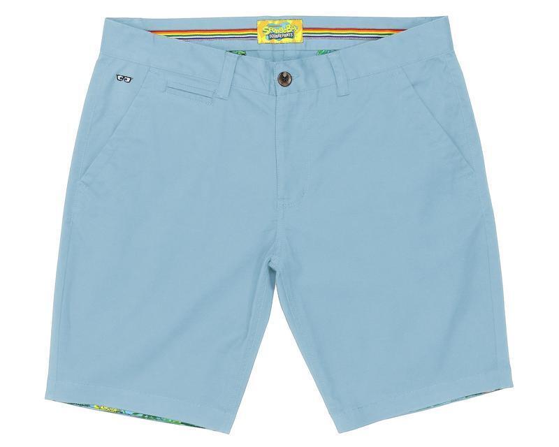 Spongebob Squarepants Mens Summer Shorts Cotton - Light Blue