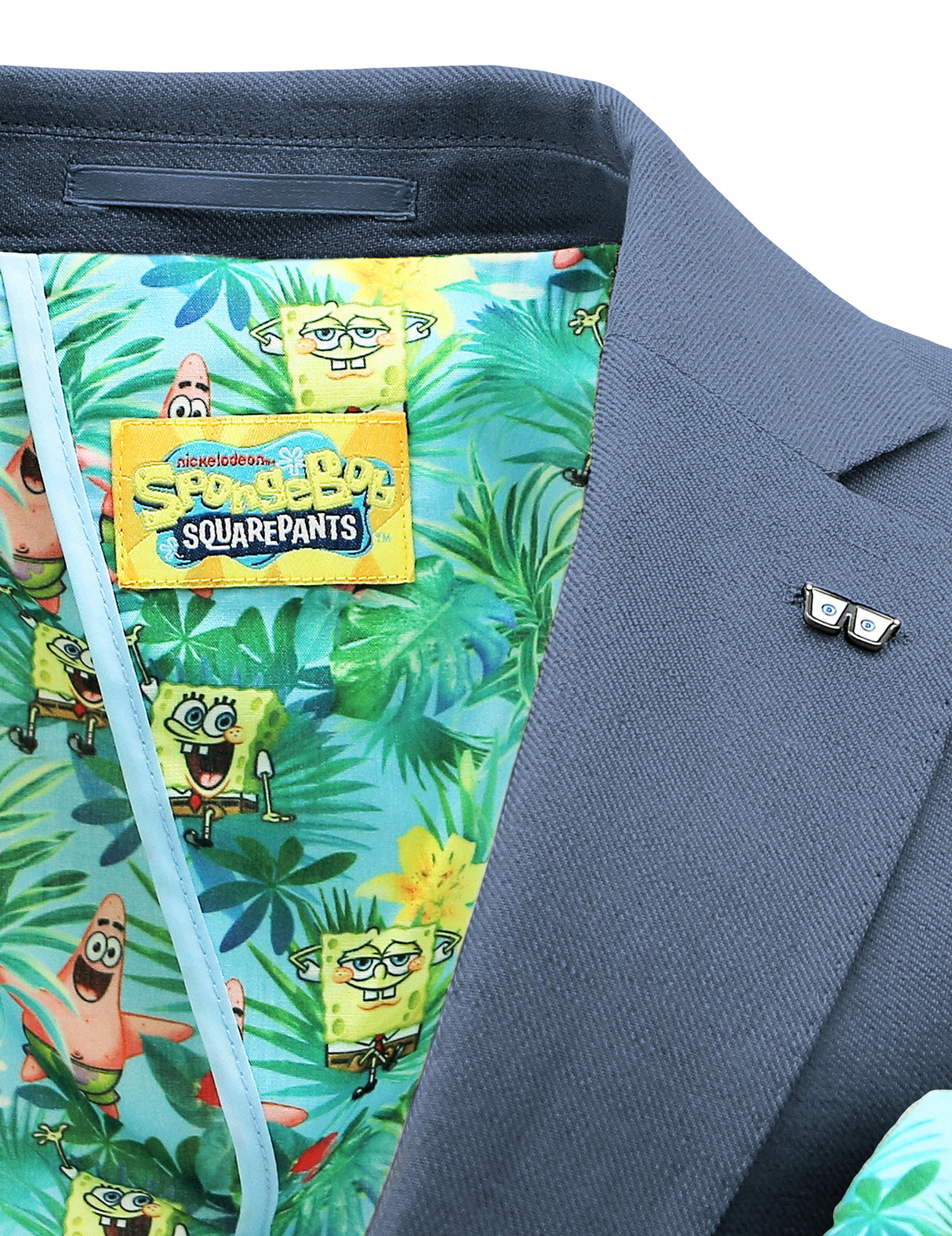 Spongebob Squarepants Mens Sports Jacket Suit - Blue