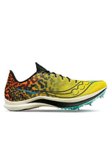 Saucony Mens Endorphin Cheetah Track Spike Spikes Running Racing Shoes in Black Vizi