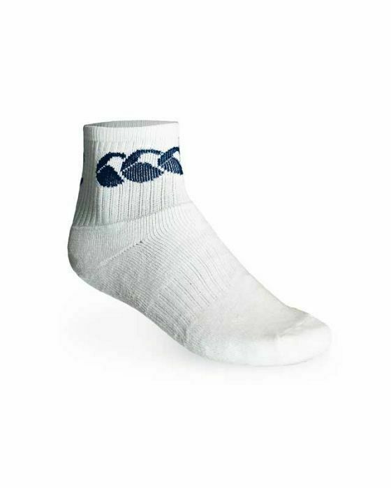 3pk CCC CANTERBURY Cotton Sport Socks Crew Pack - White/Navy