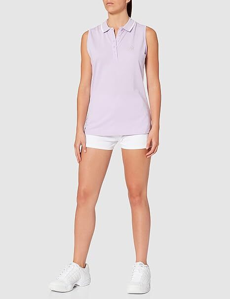 Lotto Womens Polo L73 Sleeveless Cotton Italian Sport Design - Violet