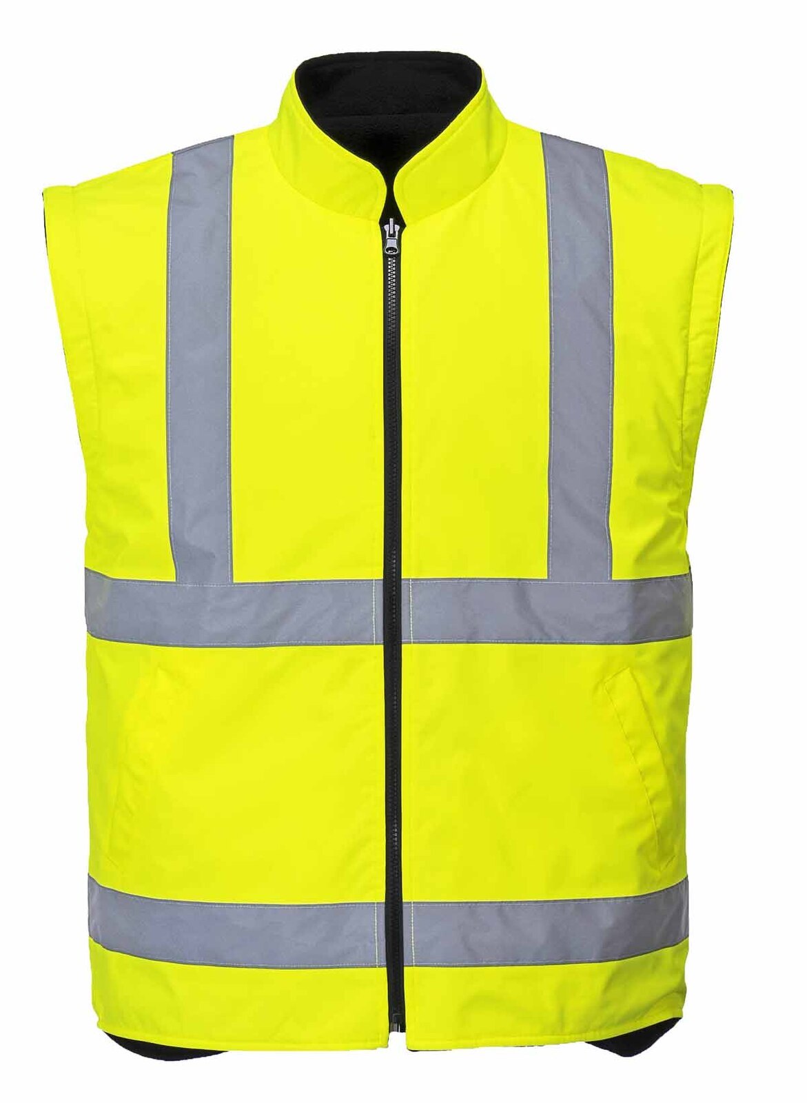 Portwest Winter Hi-Vis Safety Workwear Essential 5-in-1 Two Tone Jacket - Yellow/Navy