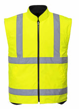 Portwest Winter Hi-Vis Safety Workwear Essential 5-in-1 Two Tone Jacket - Yellow/Navy