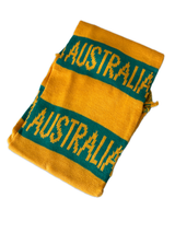 Australia Scarf Olympics Soccer Football Team Supporter Green & Gold Yellow