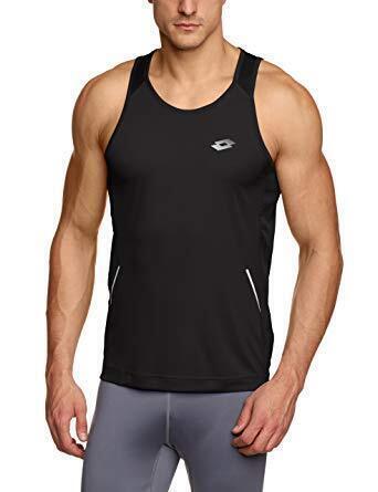 Lotto Mens Xride II BS Tank Top Tennis Sports Gym - Shark Grey