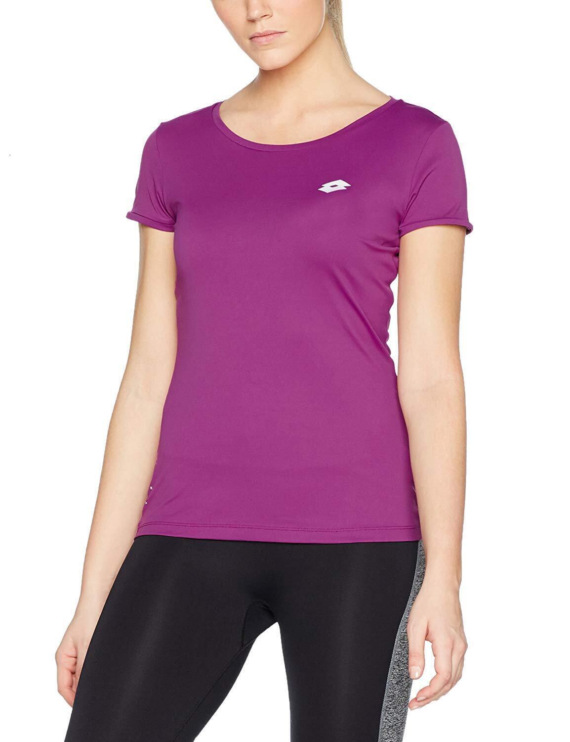 Lotto Womens Ursula V Tee Shirt PL Sports Fitness Tennis Training - Tropea