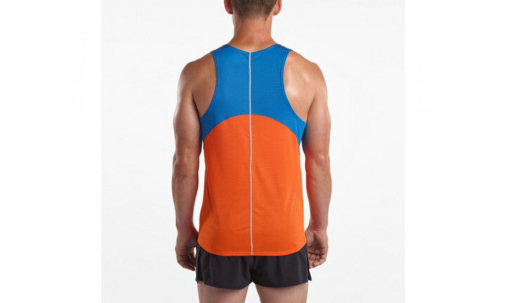 Saucony Mens Endorphin Running Singlet Sleeveless Shirt Top Gym Tank