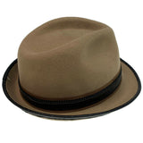 Carlos Santana 100% Wool Felt Soft Trilby Hat Music Note  -  Brown