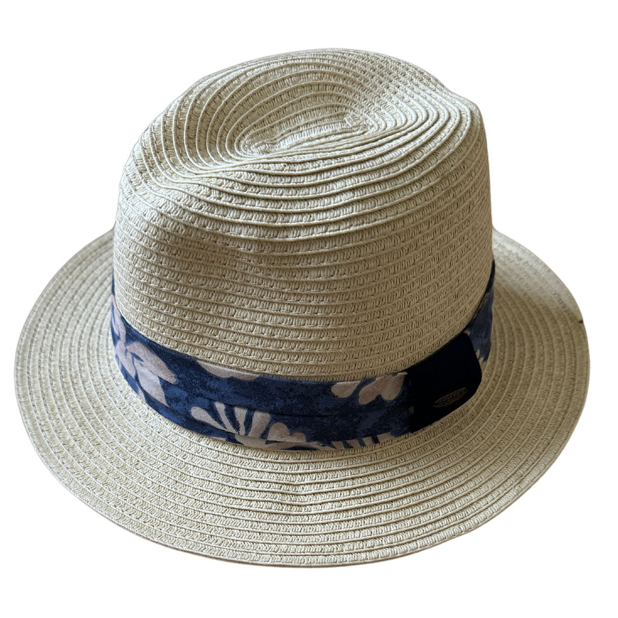 Scala Toyo Straw Hat Panama Fedora Handmade - Beige