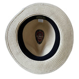 Scala Toyo Straw Hat Panama Fedora Handmade - Beige