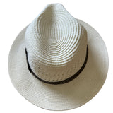 Scala Toyo Straw Hat Panama Fedora Handmade - Beige