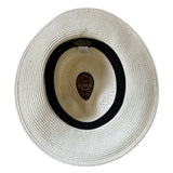 Scala Toyo Straw Hat Panama Fedora Handmade - Beige