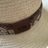 Scala Toyo Straw Hat Panama Fedora Handmade - Natural