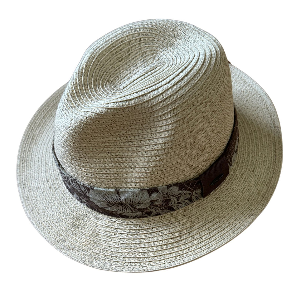 Scala Toyo Straw Hat Panama Fedora Handmade - Natural