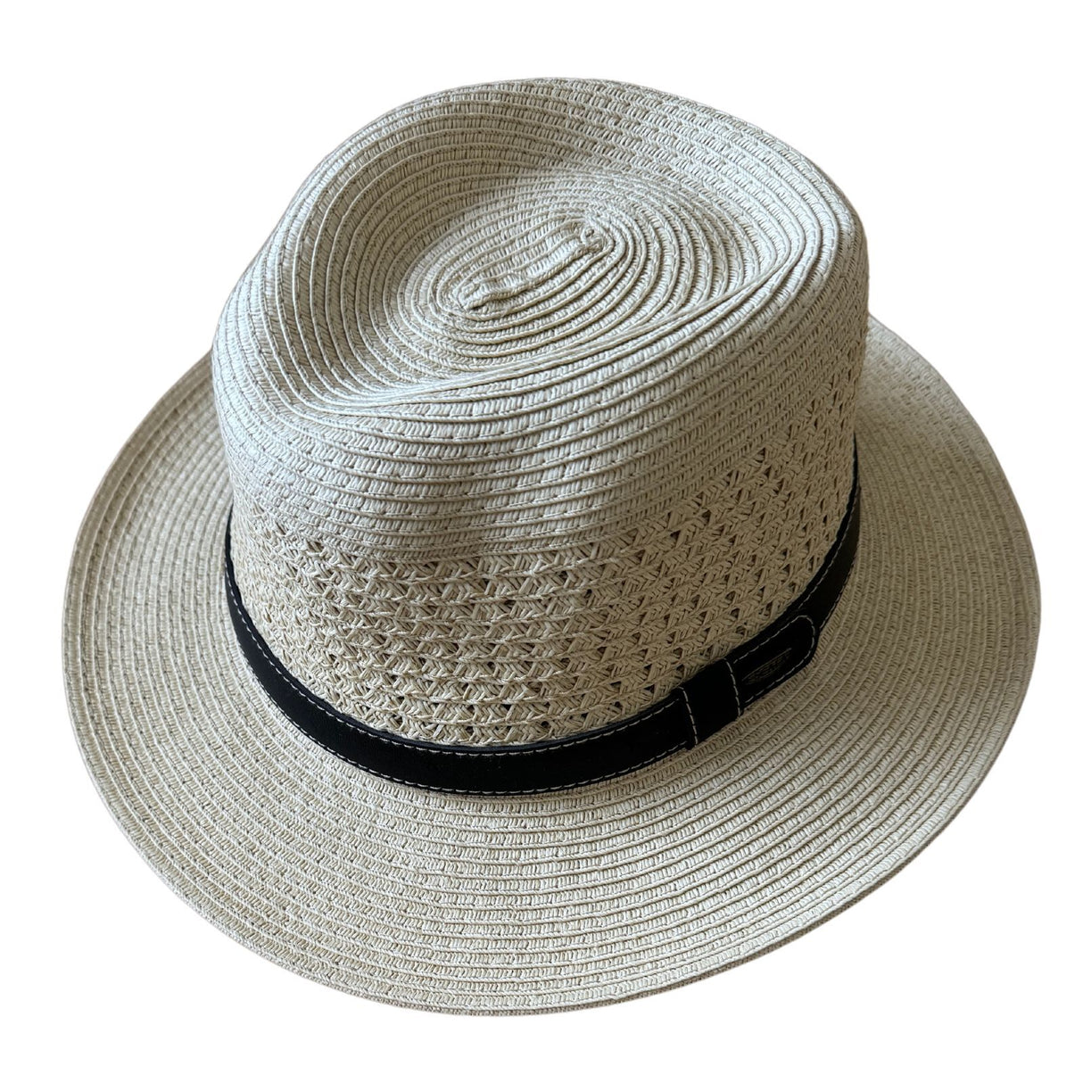 Scala Toyo Straw Hat Panama Fedora Handmade - Natural