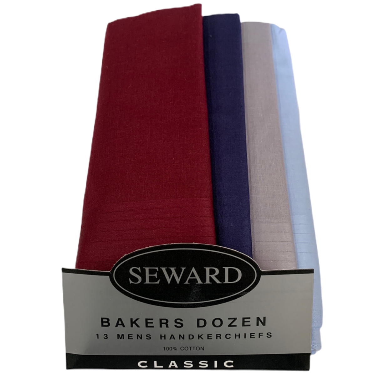 13x SEWARD Mens Handkerchiefs 100% Cotton Everyday Square Hankies Hanky Premium