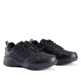 SFIDA Defy Senior Leather Lace Up Cross Trainer Shoes Sneakers in Black