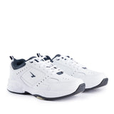 SFIDA Defy Senior Leather Lace Up Cross Trainer Shoes Sneakers in White/Navy