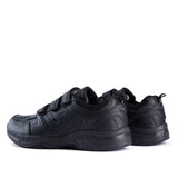 SFIDA Defy Senior Leather V Strap Cross Trainer Shoes Sneakers in Black