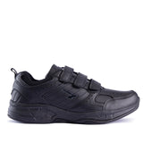 SFIDA Defy Senior Leather V Strap Cross Trainer Shoes Sneakers in Black