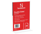 Sandleford A6 Double-sided T-Shape Sign Holder Portrait W10.6cm x D4cm x H15.2cm