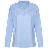 Sporte Leisure Cherish Ladies Long Sleeve Polo Top Golf in Wedgewood Blue