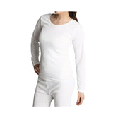 Womens Thermal Cotton Long Sleeve Spencer Tops Long Sleeve Underwear in Beige