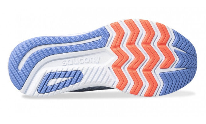 Saucony Girls S-Ride ISO 2 Shoes Sneakers Runners Kids Running - Blue/Coral