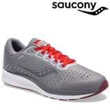 Saucony Big Kid's Guide 13 Sneakers Boys Girls Walking Shoes - Alloy/Red