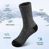 12 Pairs Heavy Duty Wool Blend Work Socks Extra Thick Cushion in Assorted Colours