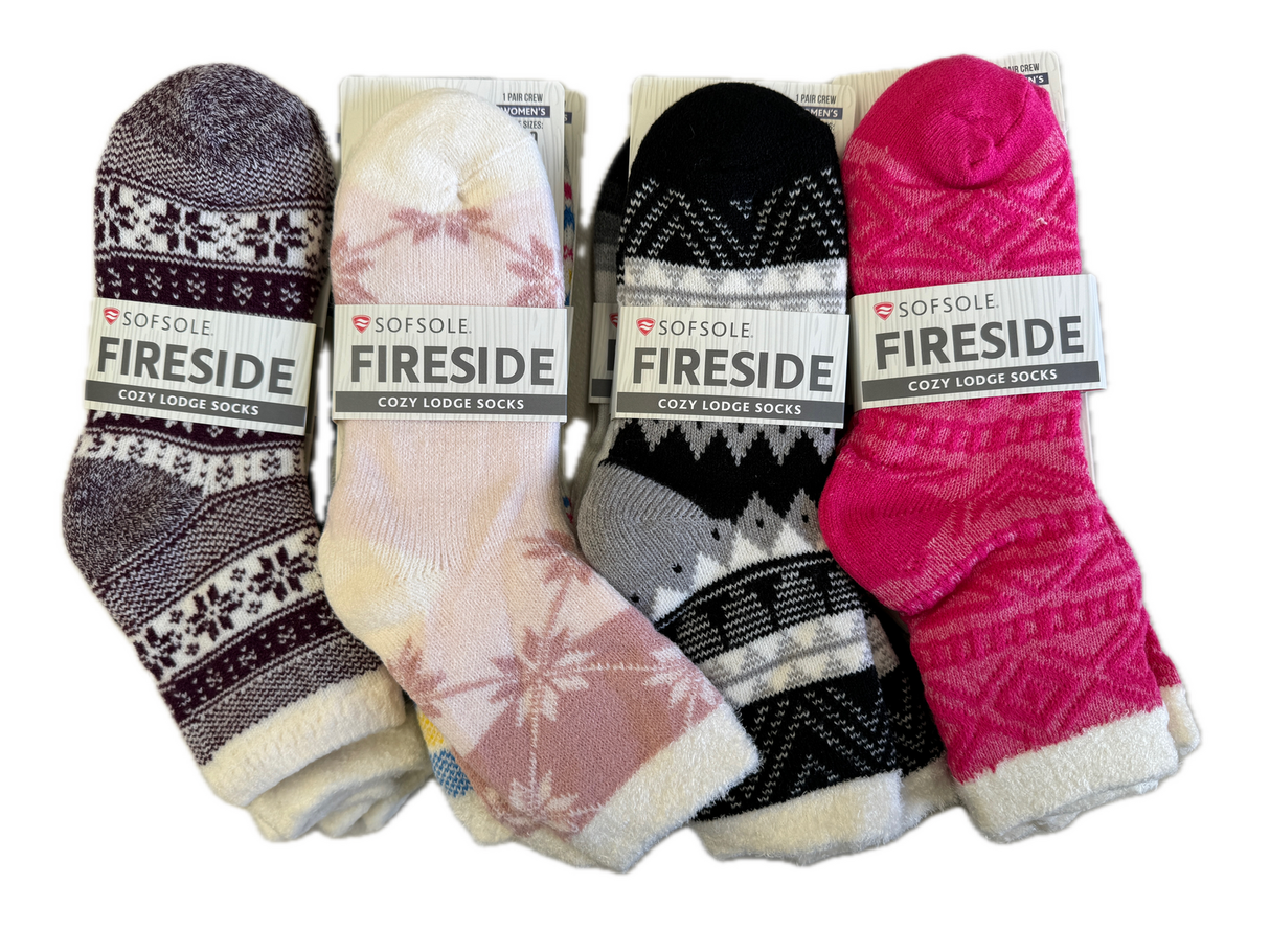 12 Pairs Womens Cozy Lodge Bed Socks Extra Warm Winter Thermal Soft Fireside